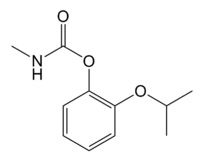 Skeletal formula of propoxur